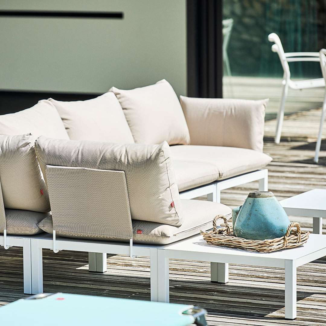 fiam domino lounge outdoor weiss aluminium 80773