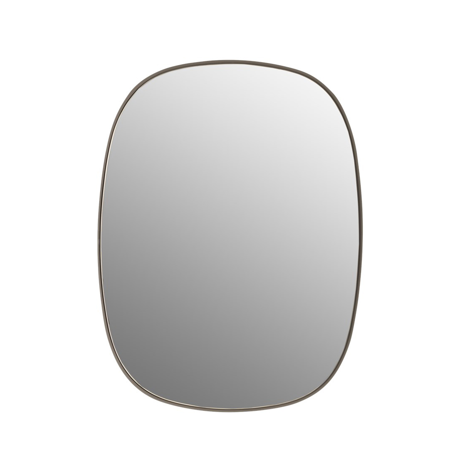 muuto framed mirror small taupe clear 65477