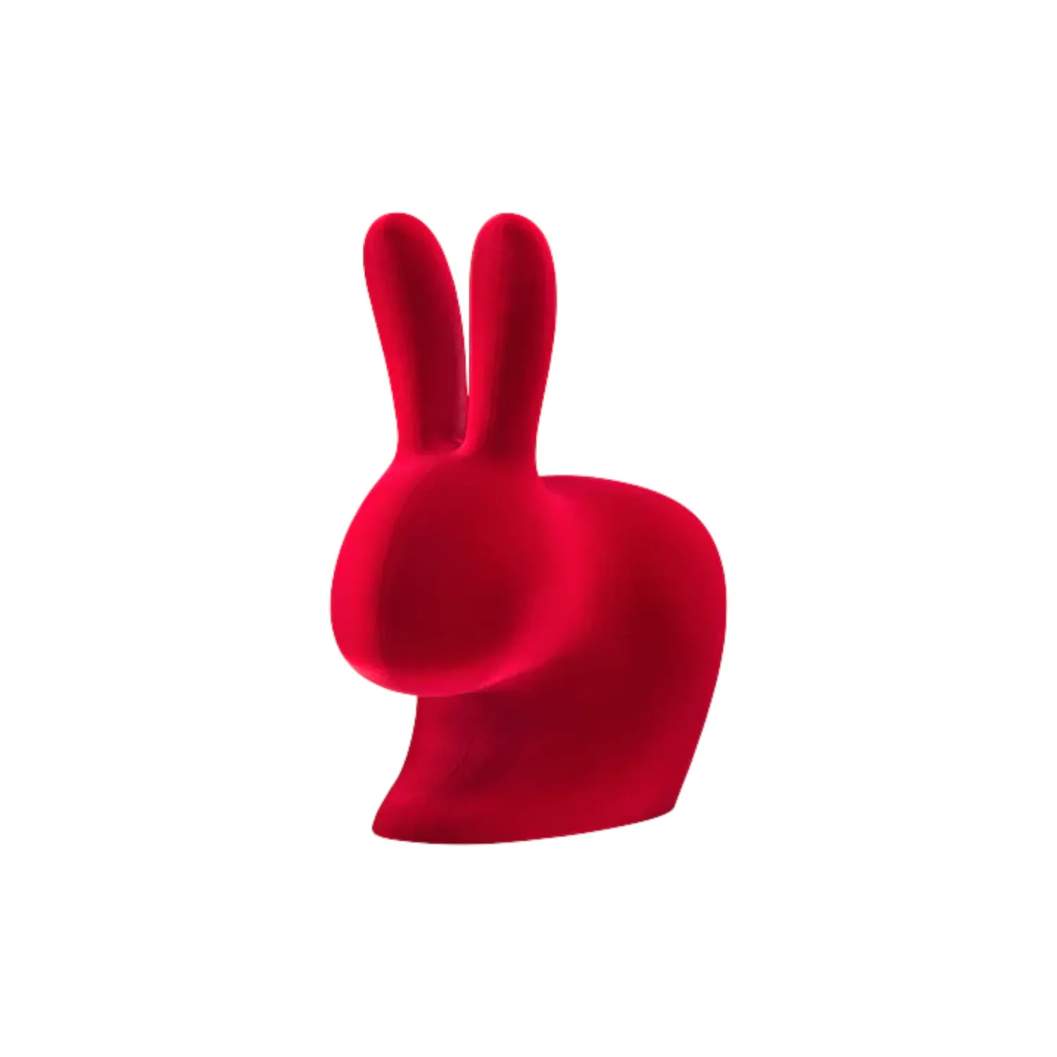 Qeeboo - Rabbit XS Buchstütze Velvet Finish rot