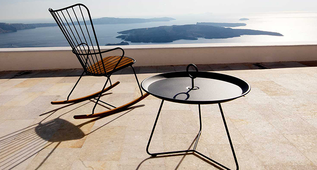 HOUE Gartenmöbel Eyelet Beistelltisch mit Stuhl