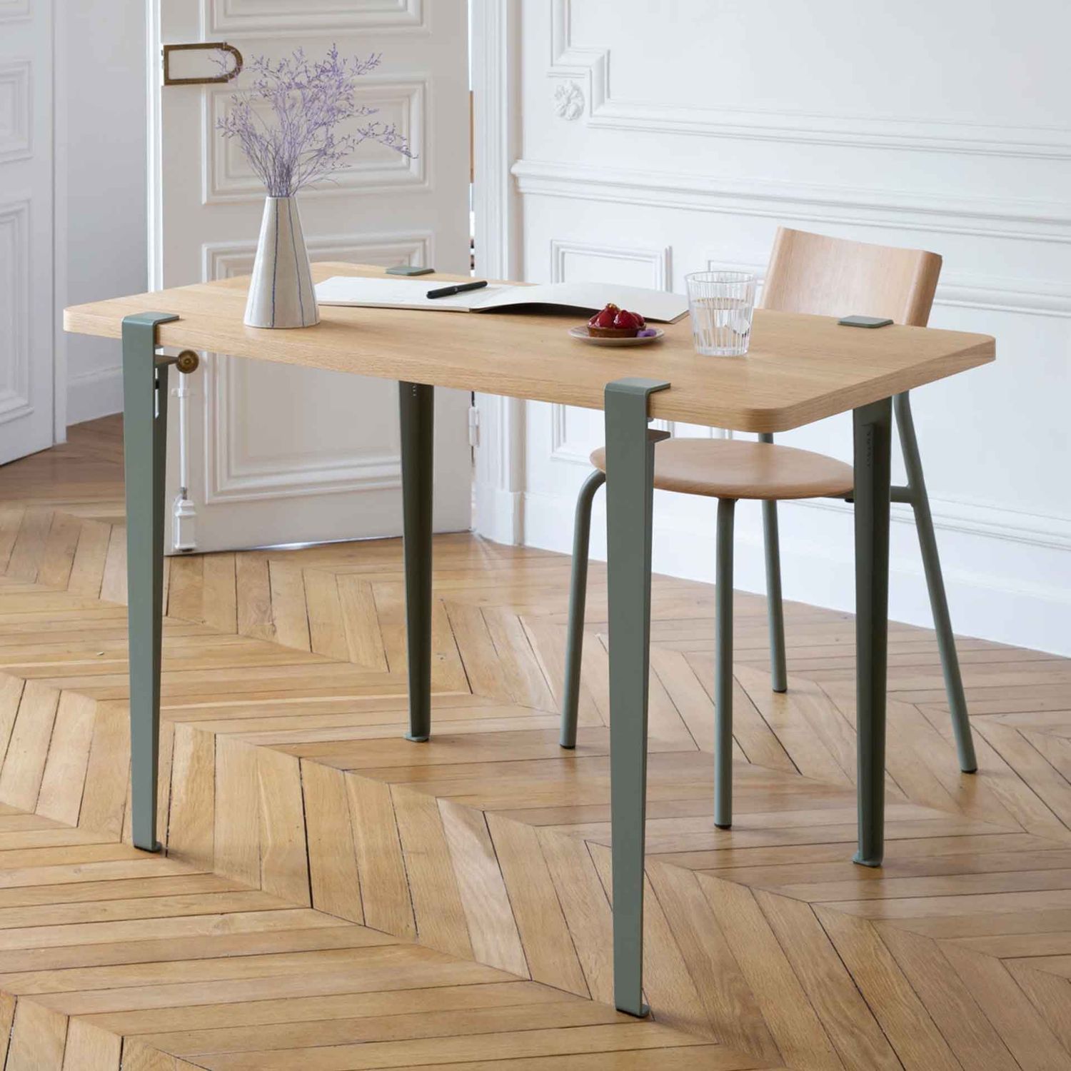 Tiptoe - Tischbein 75 cm eukalyptusgrau