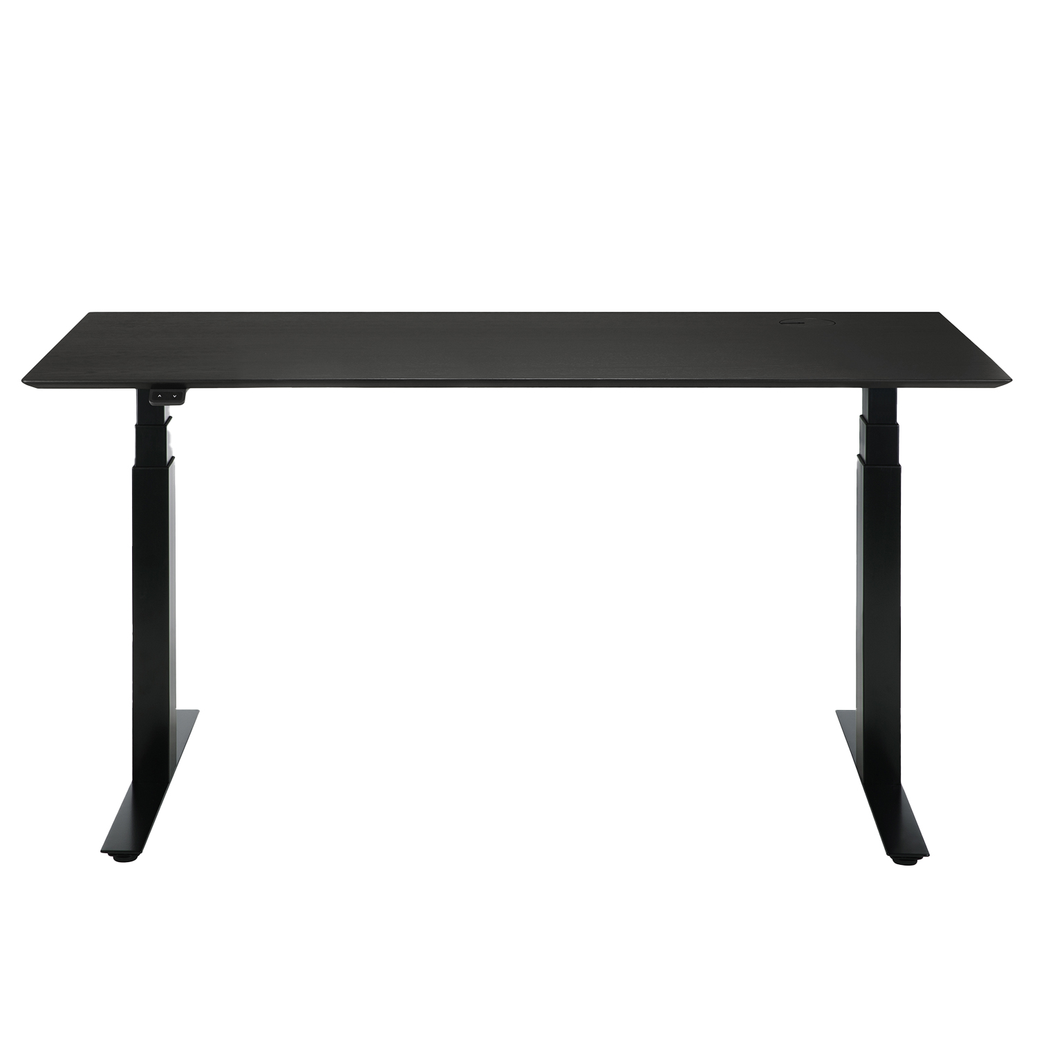 ethnicraft bok schreibtisch kabeldurchlass schwarz 26166 98812