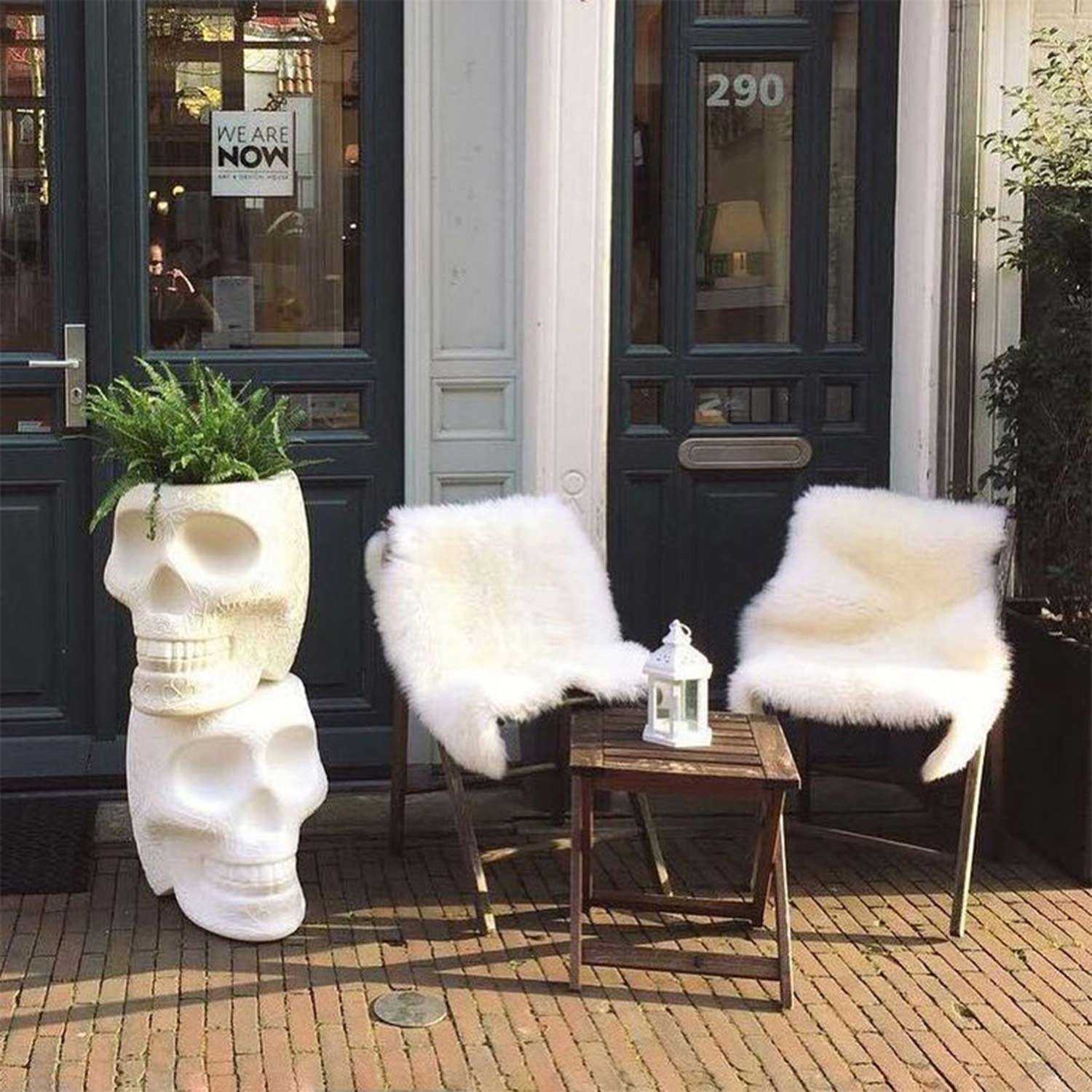 qeebo mexico stuhl beistelltisch elfenbein cafe 97498