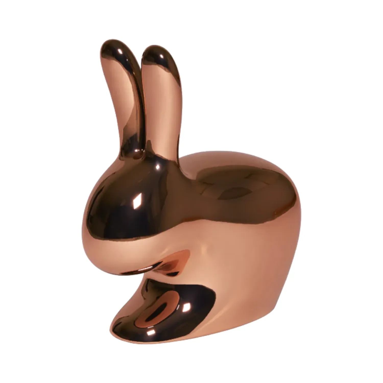 Qeeboo - Rabbit Stuhl Baby Metal Finish kupfer