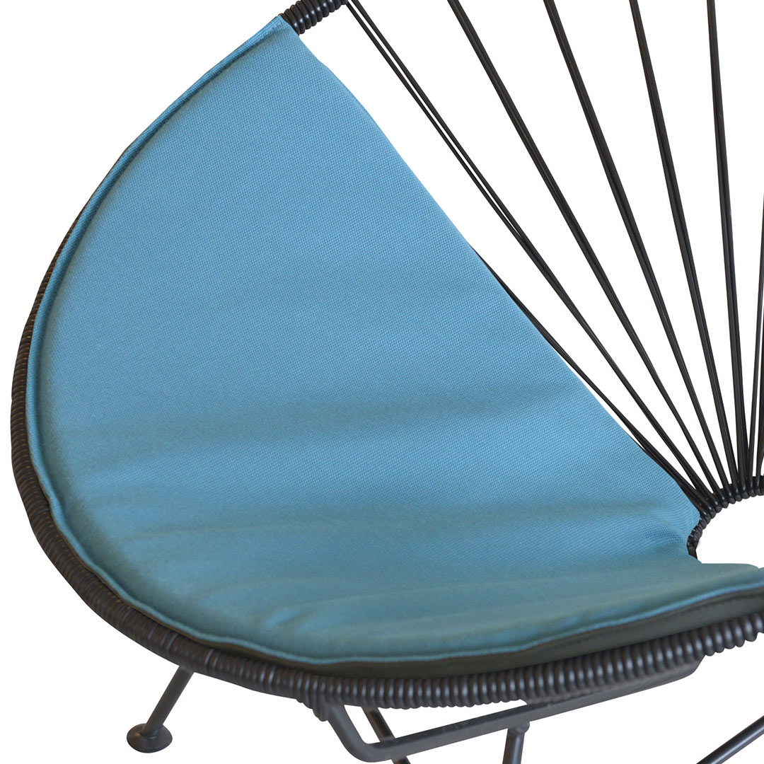 ok design acapulcostuhl petrolblau sitzkissen 69591