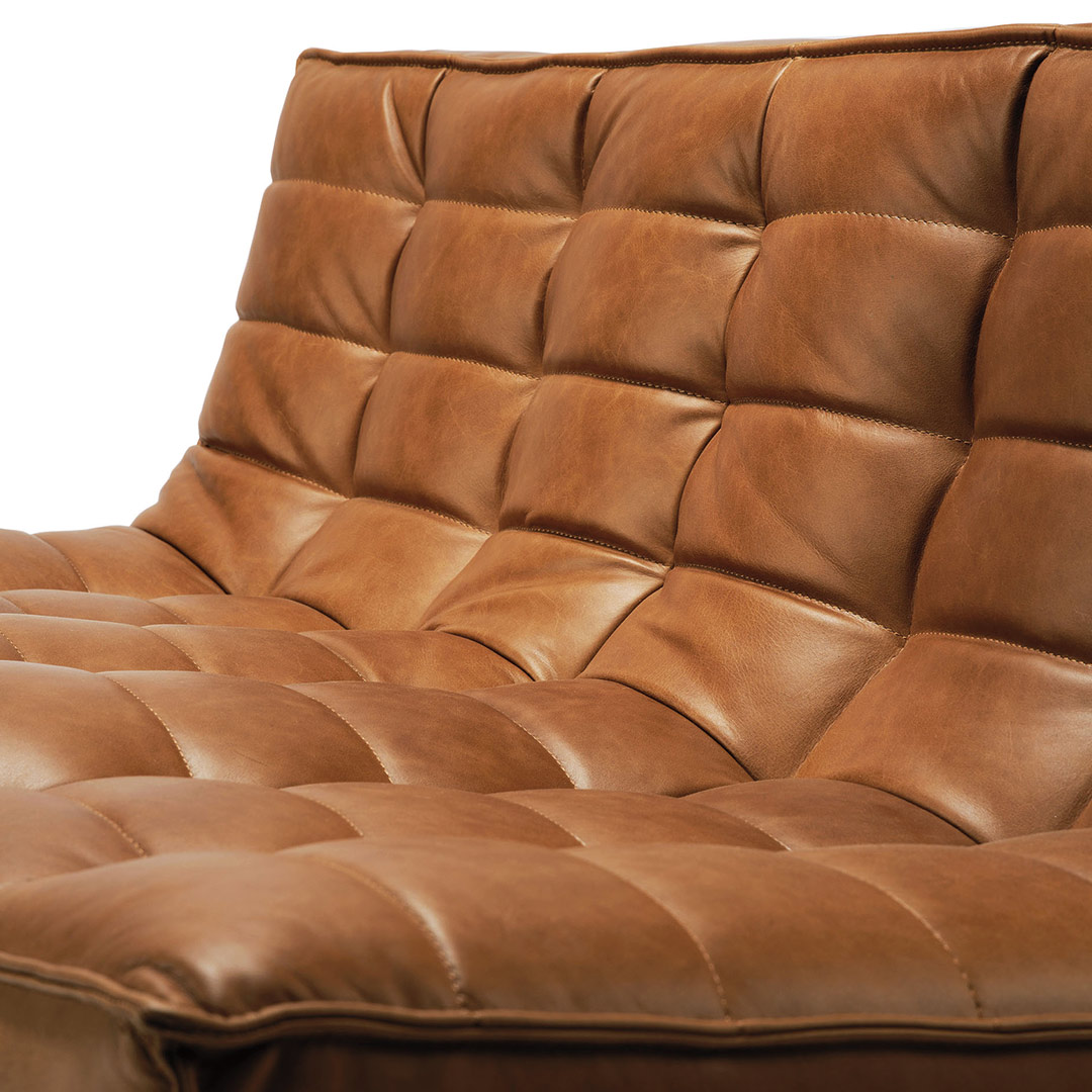 ethnicraft n701 sofa leder zweisitzer lehne close up 84040