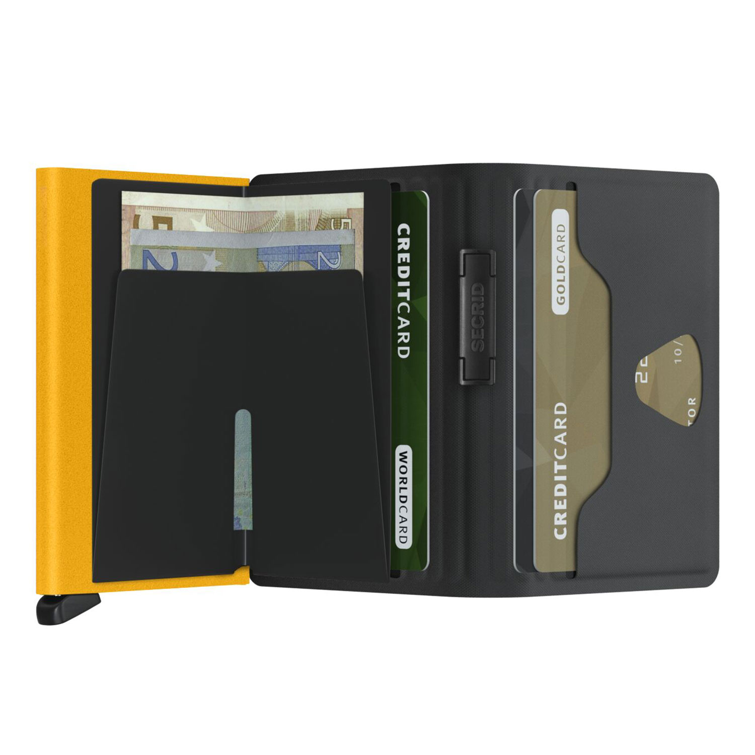 secrid Bandwallet TPU schwarz ocker offen 105251