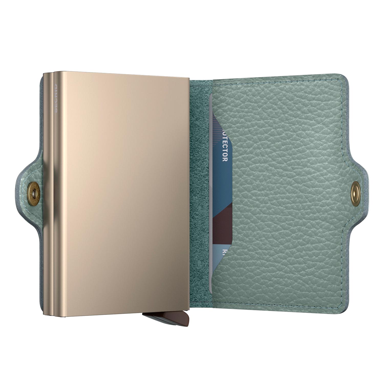 secrid twinwallet Pebble seagreen halb offen 105140
