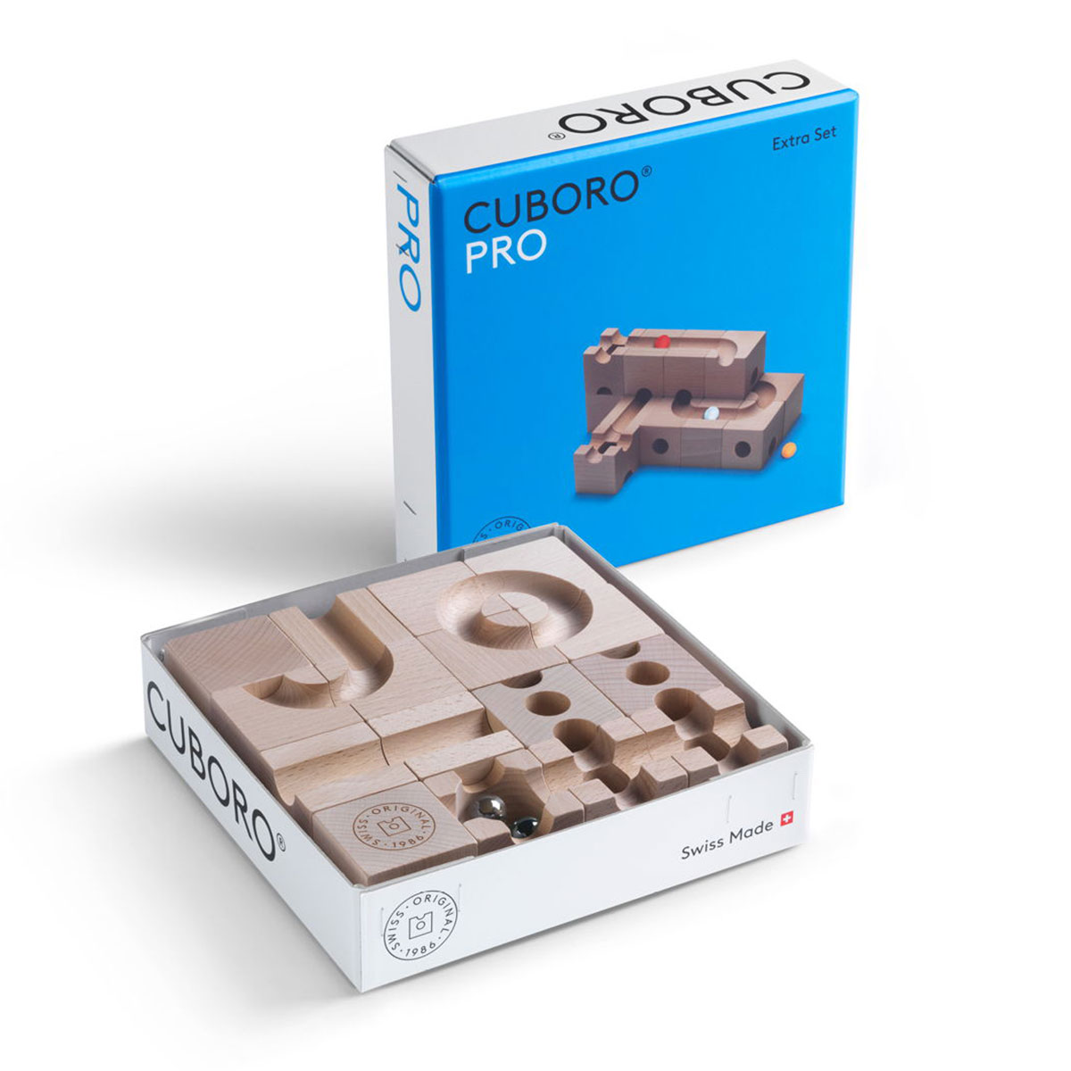 cuboro kugelbahn extra set pro 216 verpackung offen 86557