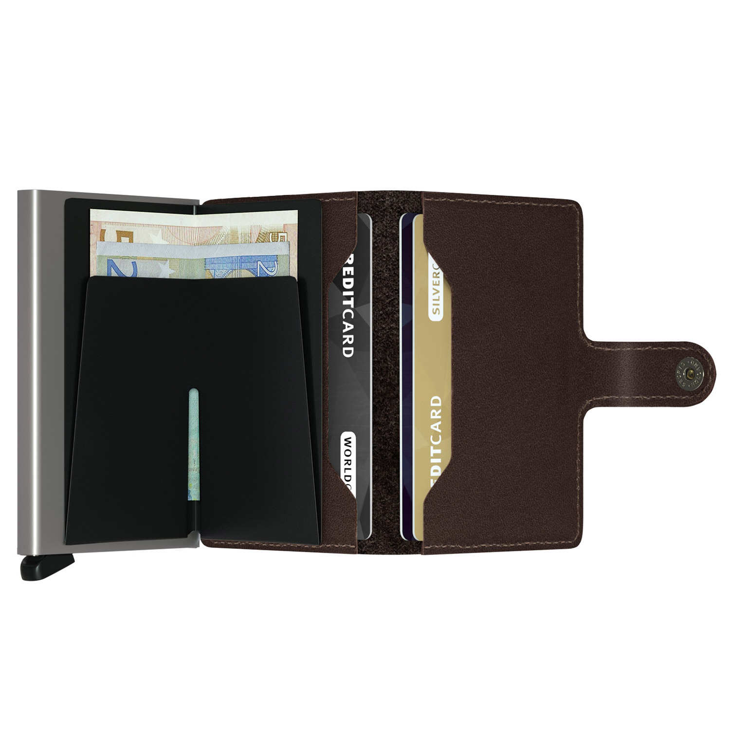 secrid miniwalle M offen original darkbrown 53399