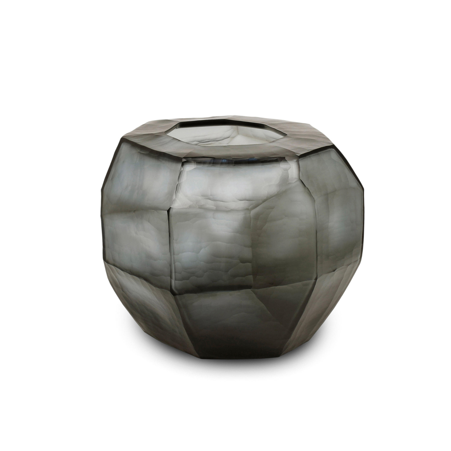 guaxs cubistic vase indigo smokegrey round 73720