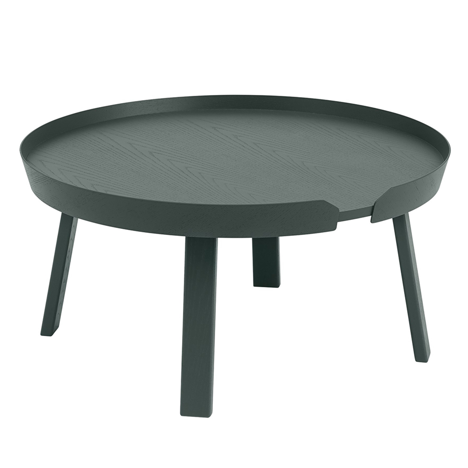 muuto around coffee table large dunkelgruen 65266