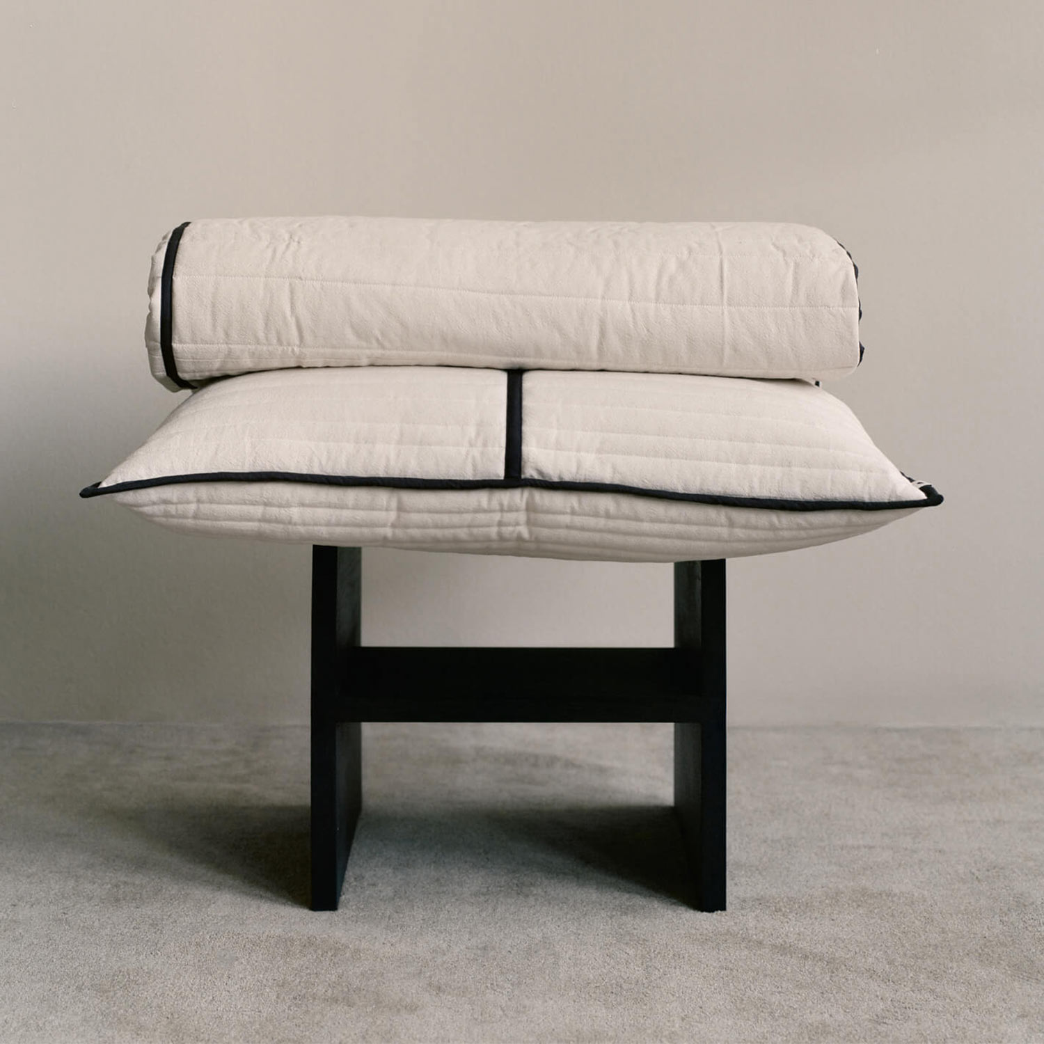 Ferm Living - Vari Steppkissen natur/dark chocolate