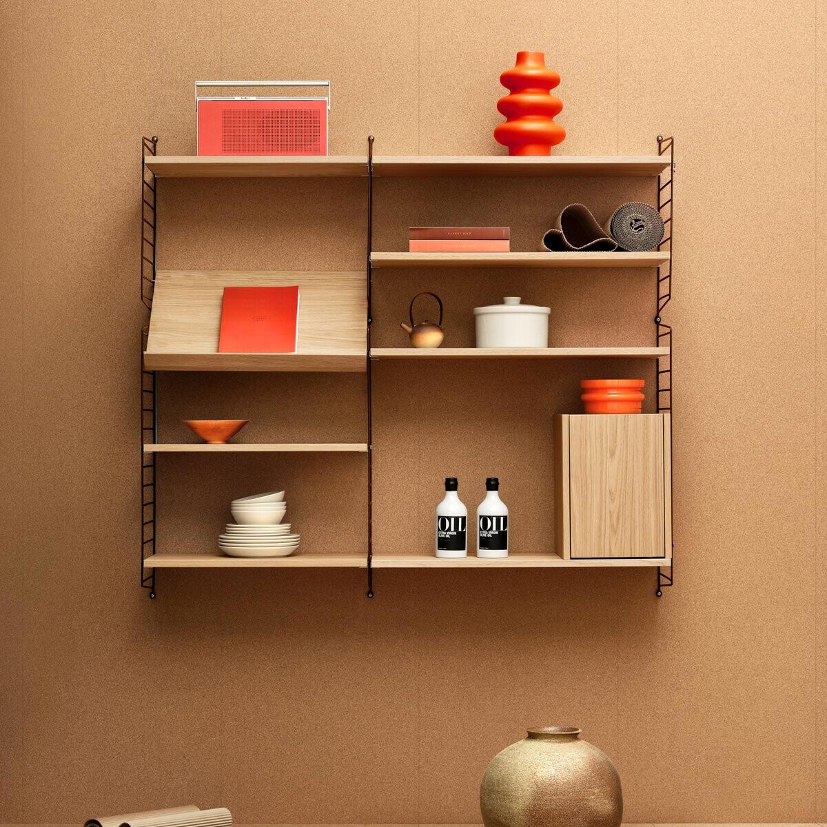 string kleiner schrank eiche regalsystem 99622