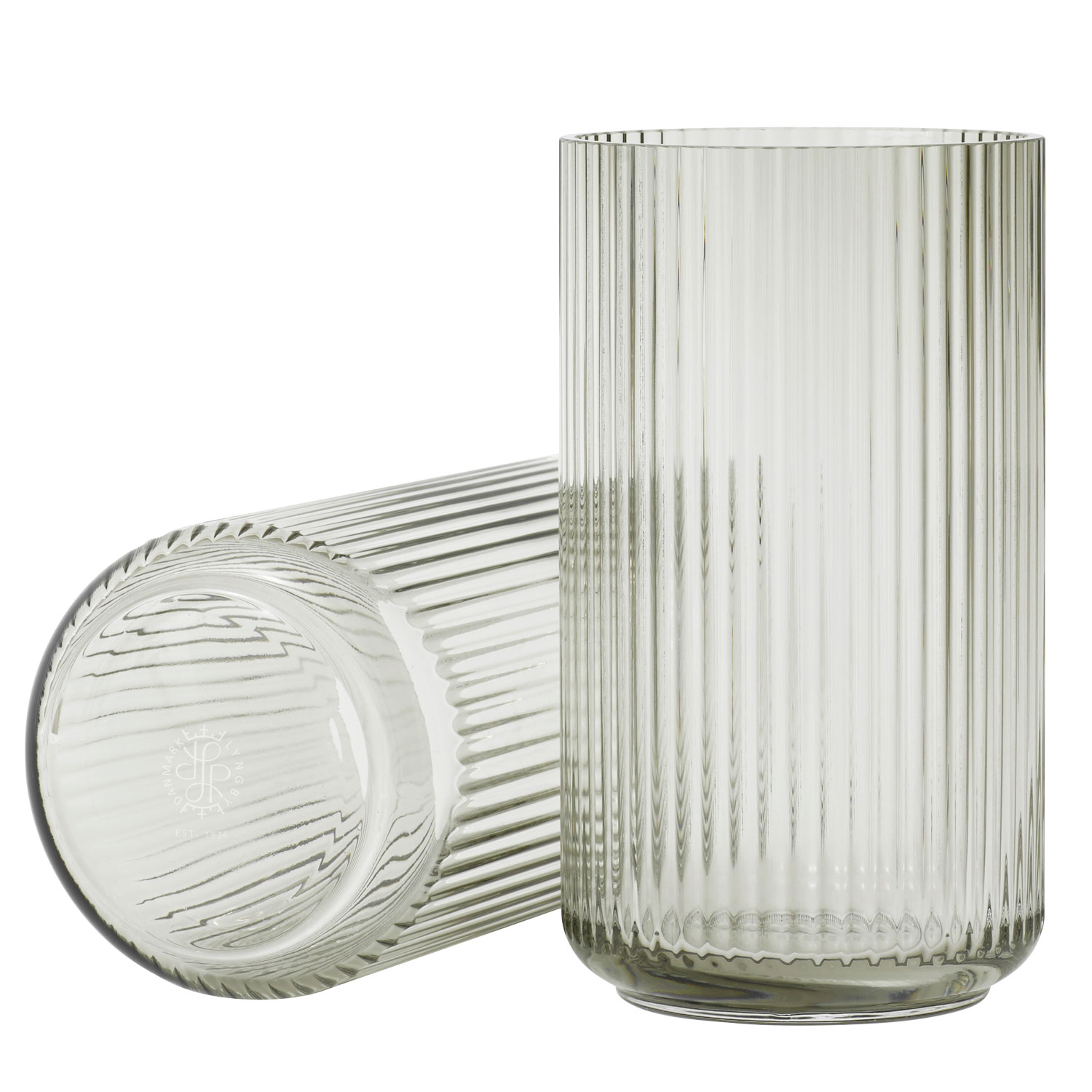 Lyngby vase glas smoke 31cm 201109