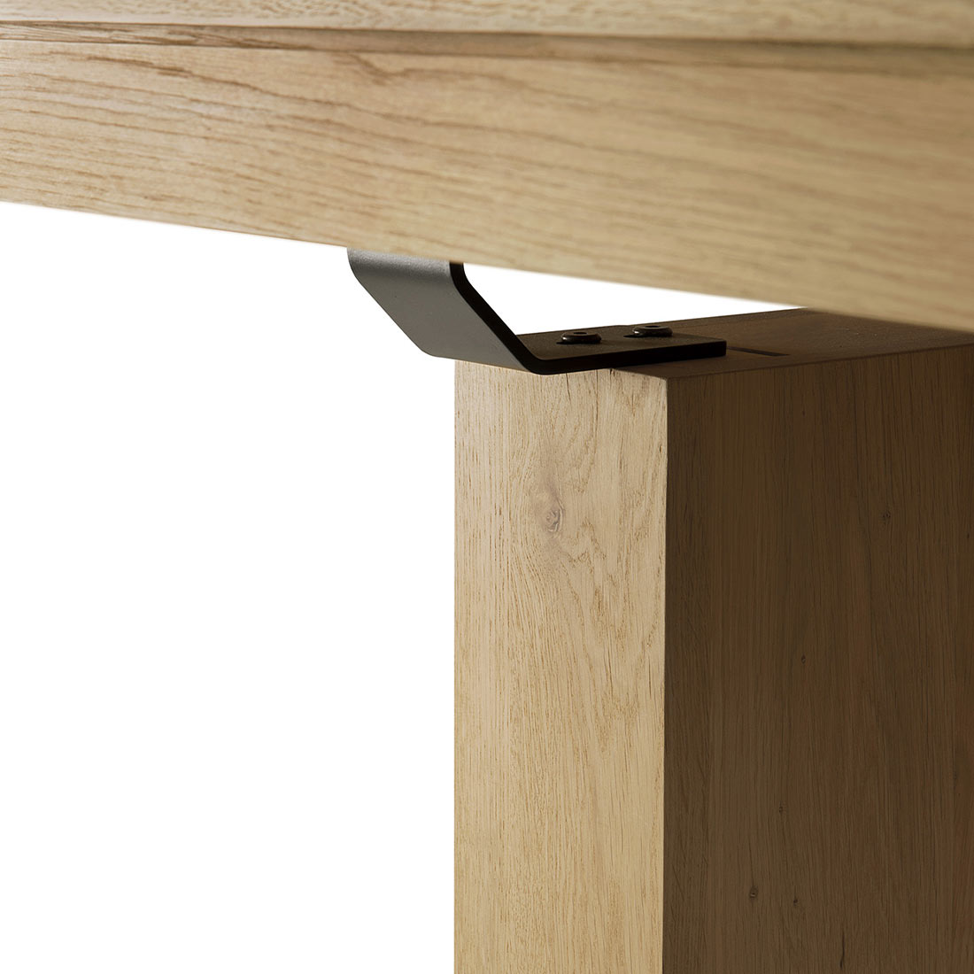 ethnicraft double eihenholz tisch ausziehbar extreme close up verankerung beine oberflaeche 88805