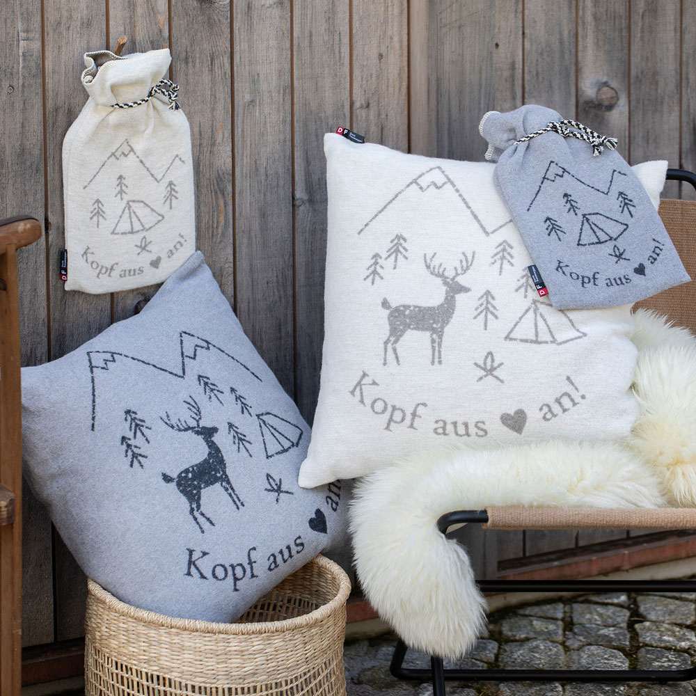 David Fussenegger - Silvretta Kopf aus Kissenhülle rohweiß