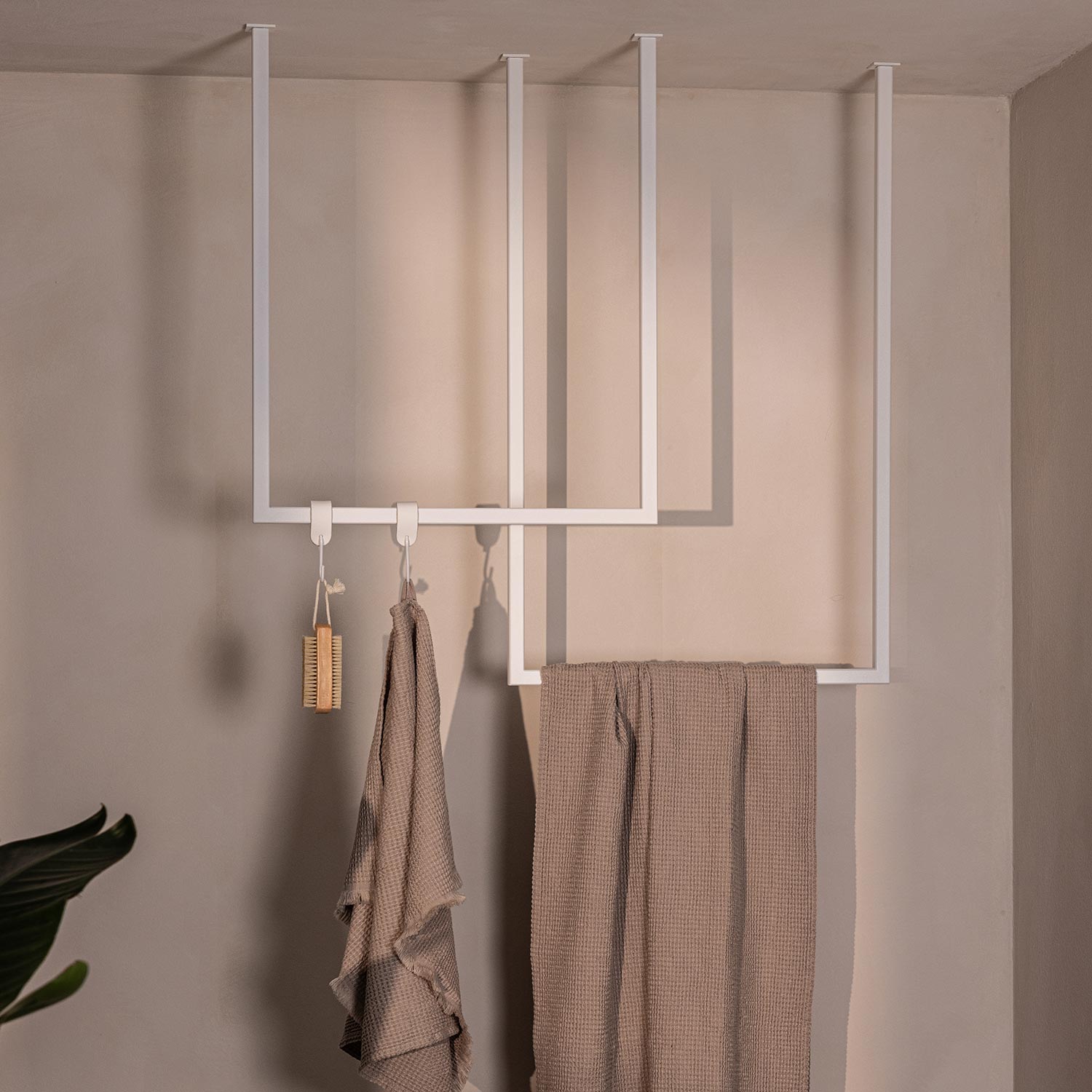 metallbude tensi handtuchhalter weiss eckig decke 2 er set 96931