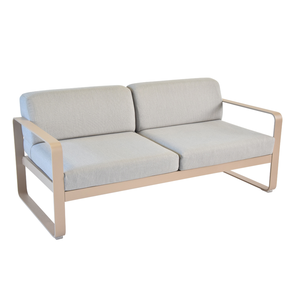 fermob bellevie sofa 2 muskat flanellgrau 65904