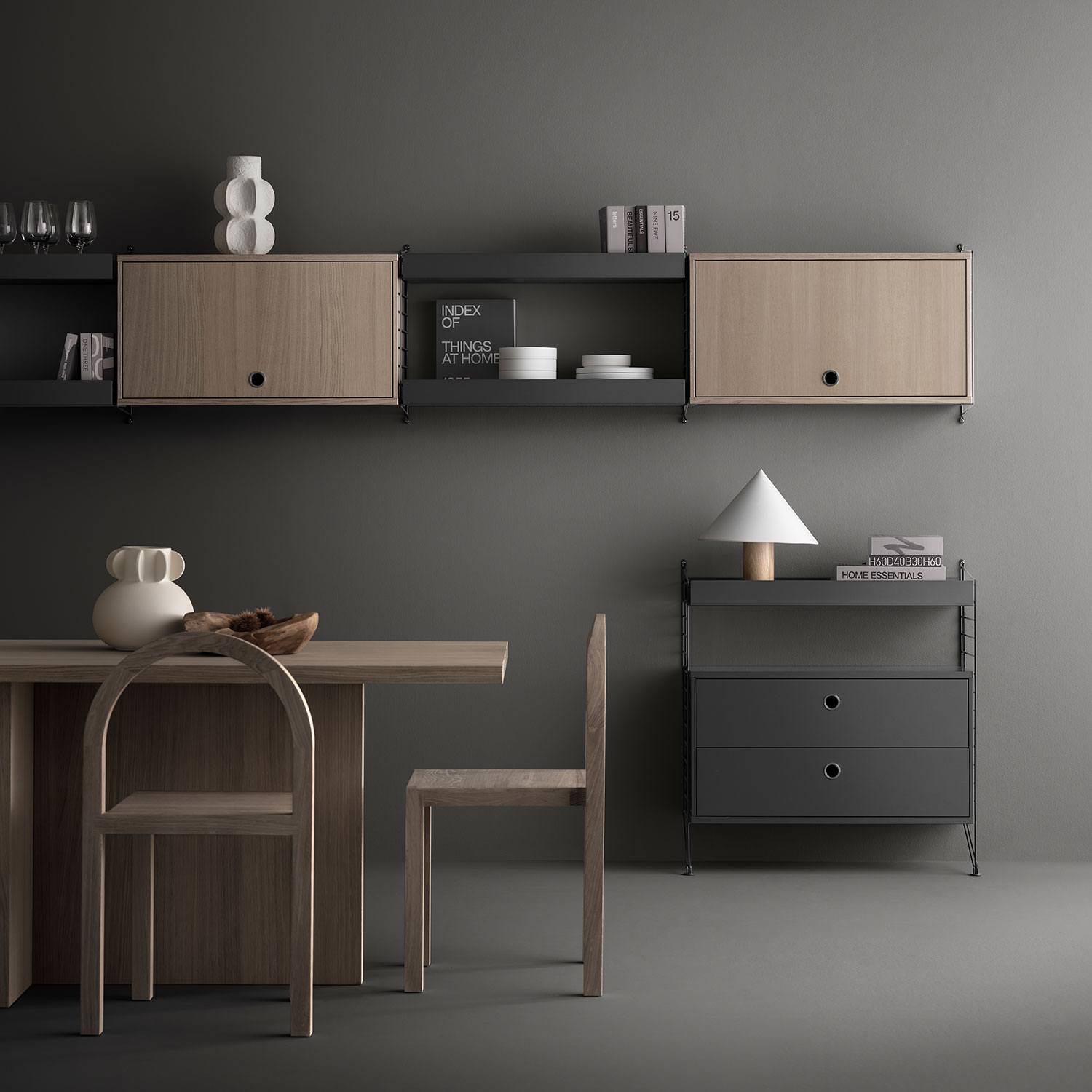 string - Regalboden Metall weiß 58x30x4 cm