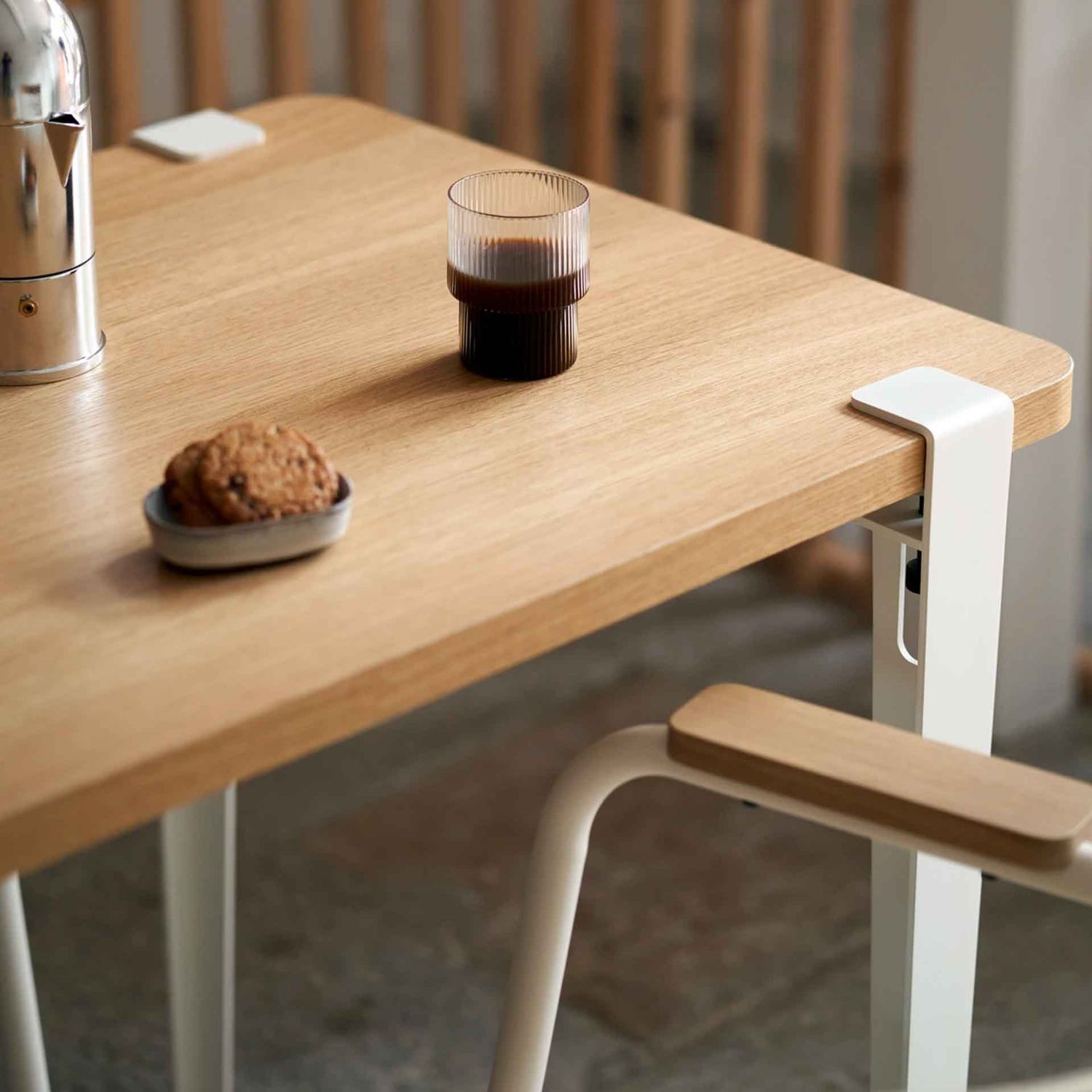 Tiptoe - Tischbein 75 cm weiß-creme