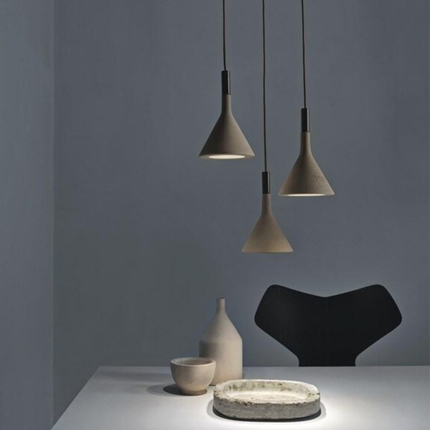 foscarini aplomb pendelleuchte mini grau lampe 68956