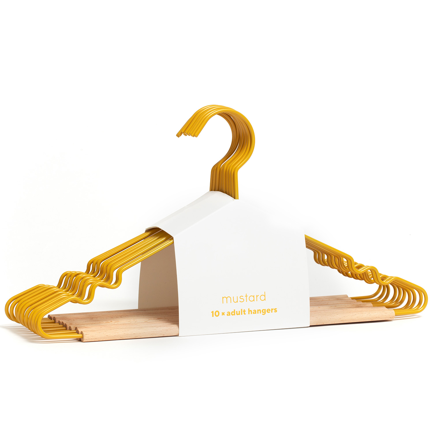 mustard made adult top hangers kleiderbuegel mustard 96463