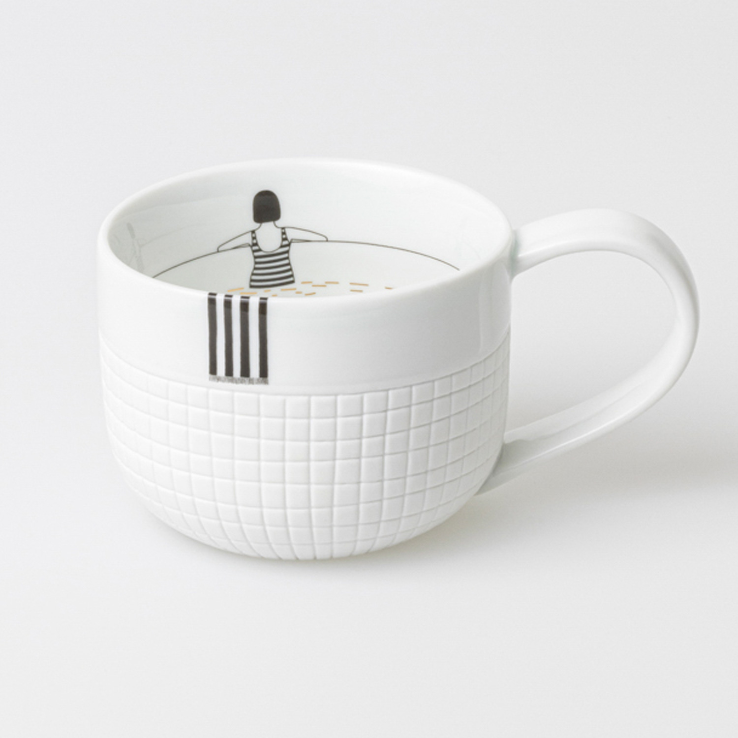 Porzellantasse von Raeder Design Bildergeschichten Auszeit Tasse Badesee 16893 100524
