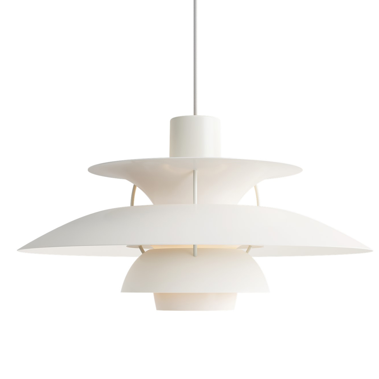 Lous Poulsen  PH 5 Pendelleuchte monochrome weiss 106221