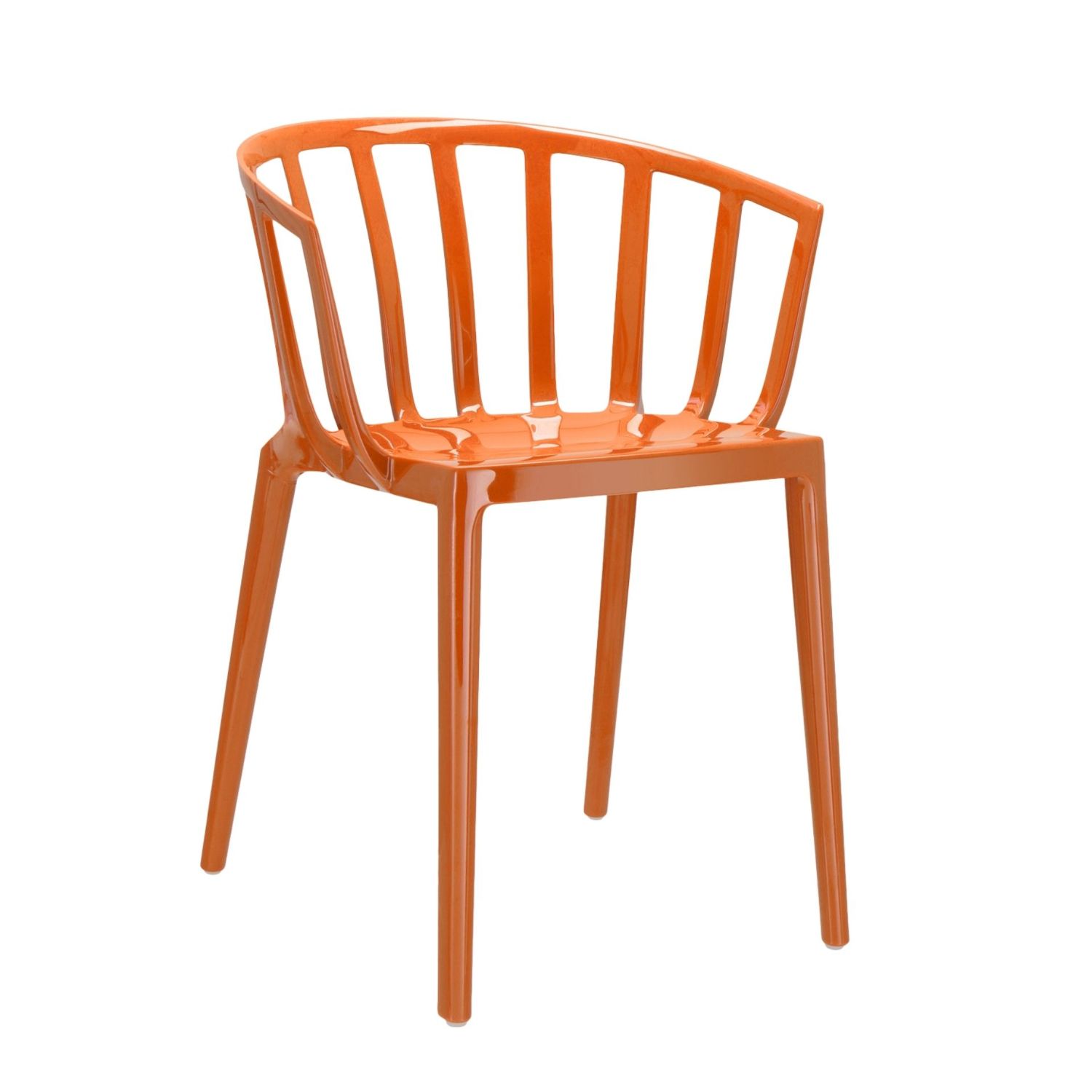Kartell - Venice Stuhl orange glänzend