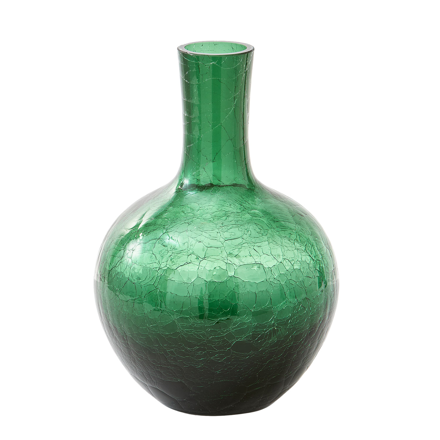pols potten crackled glas vase s dark green 140 205 446 101424