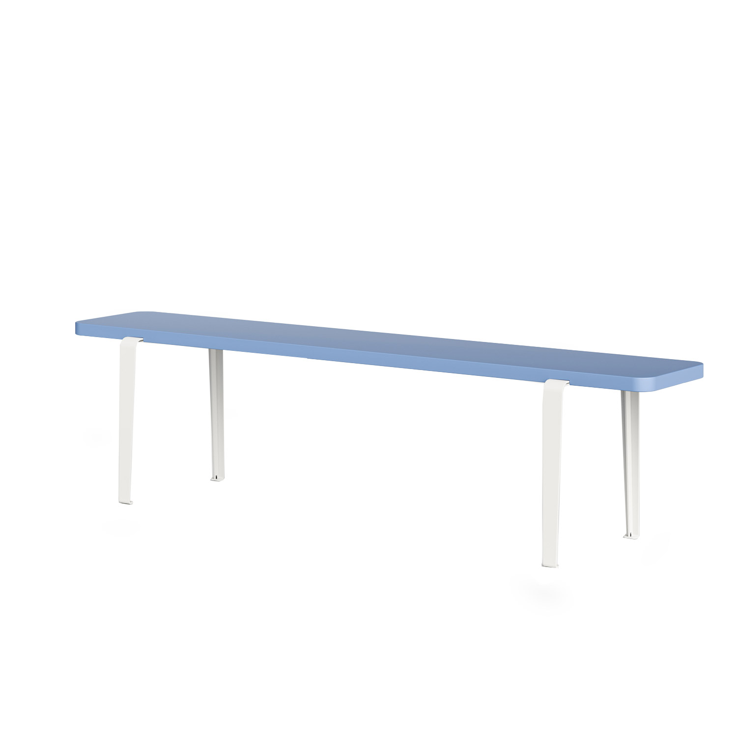 Tiptoe - Lou Sitzbank 170x30 cm wolkenweiß/Buche felsblau
