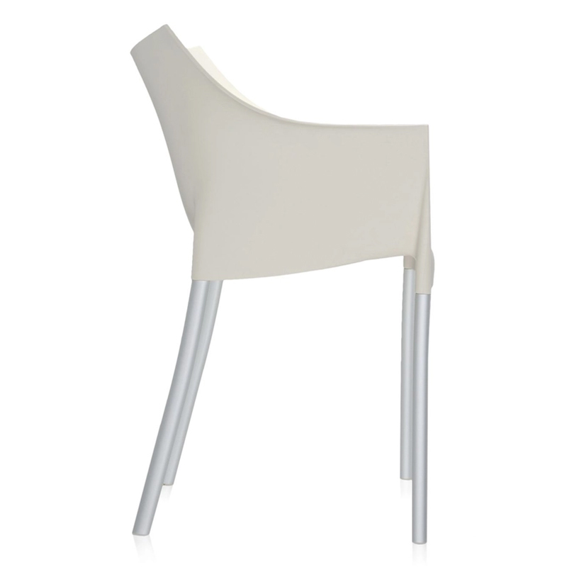 kartell dr no armlehnstuh weiss seitlich 102355