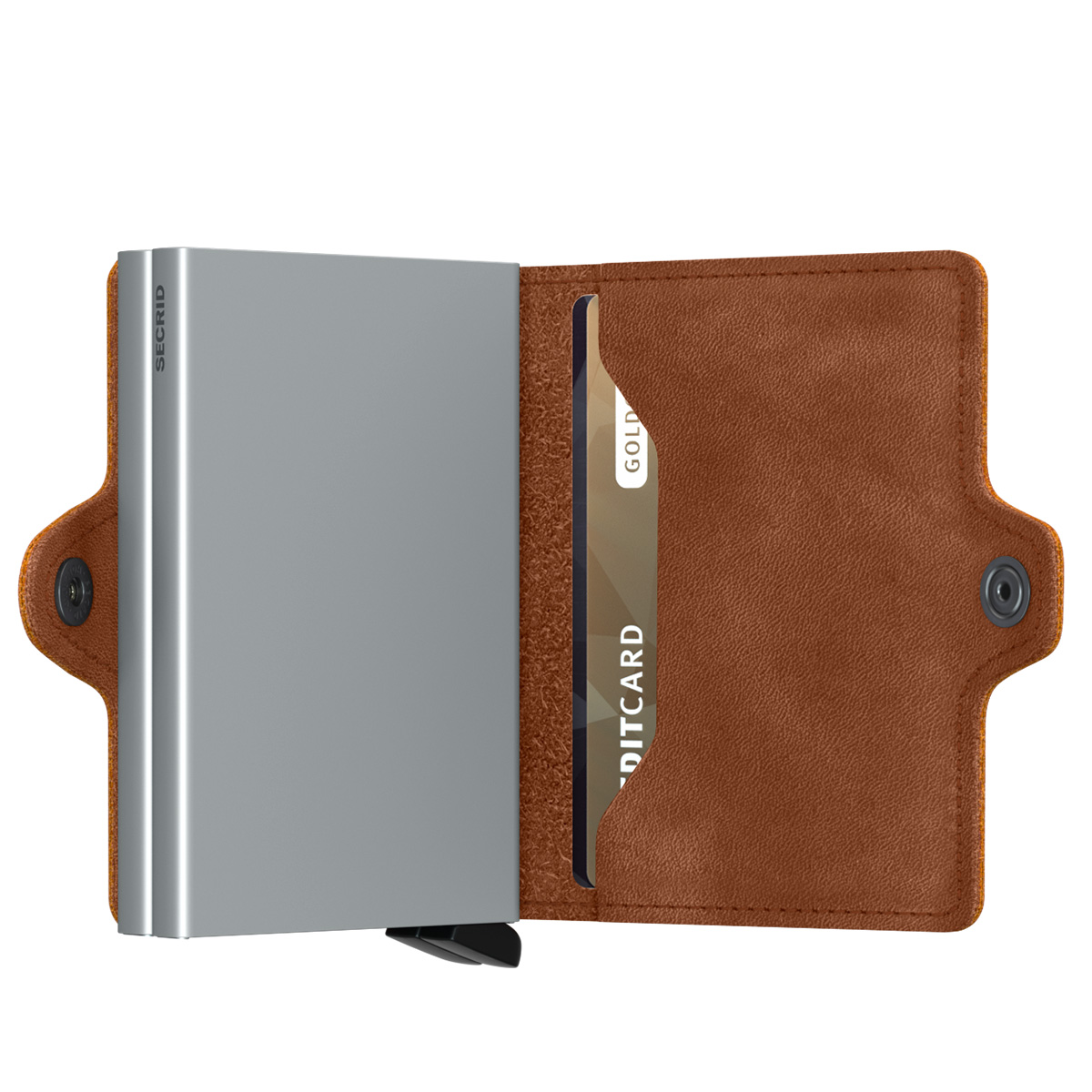 twinwallet vintage cognac silber secrid 53600