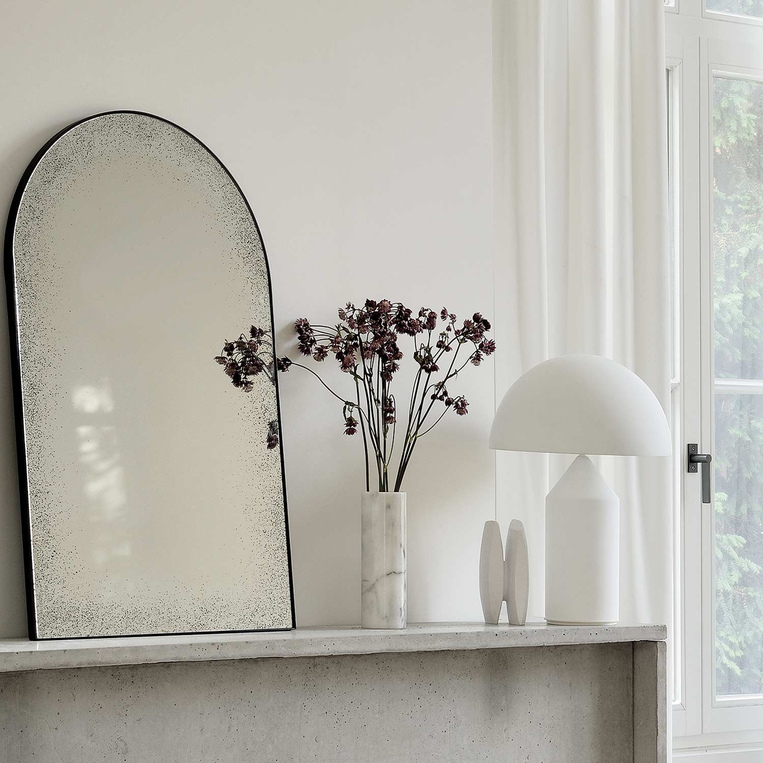 ethnicraft aged bodenspiegel halbrund ambiente 84610