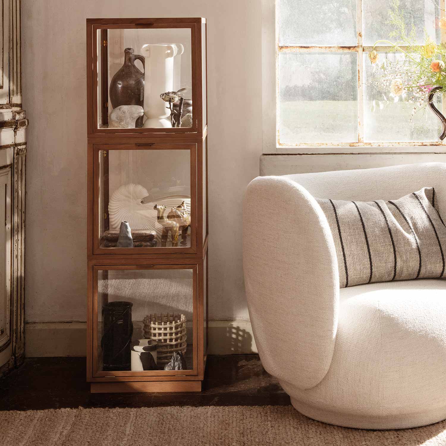 ferm living rico lounge chair ambiente wohnzimmer off white 85045