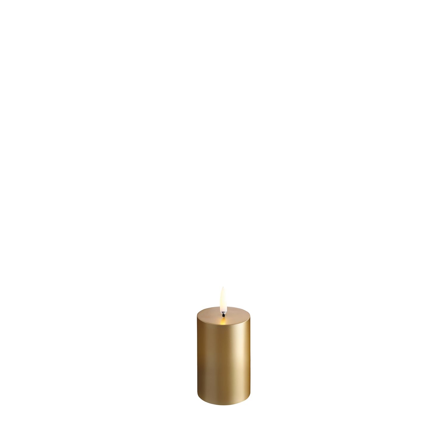 Uyuni Lighting - LED Stumpenkerze smooth 7,5 cm gold