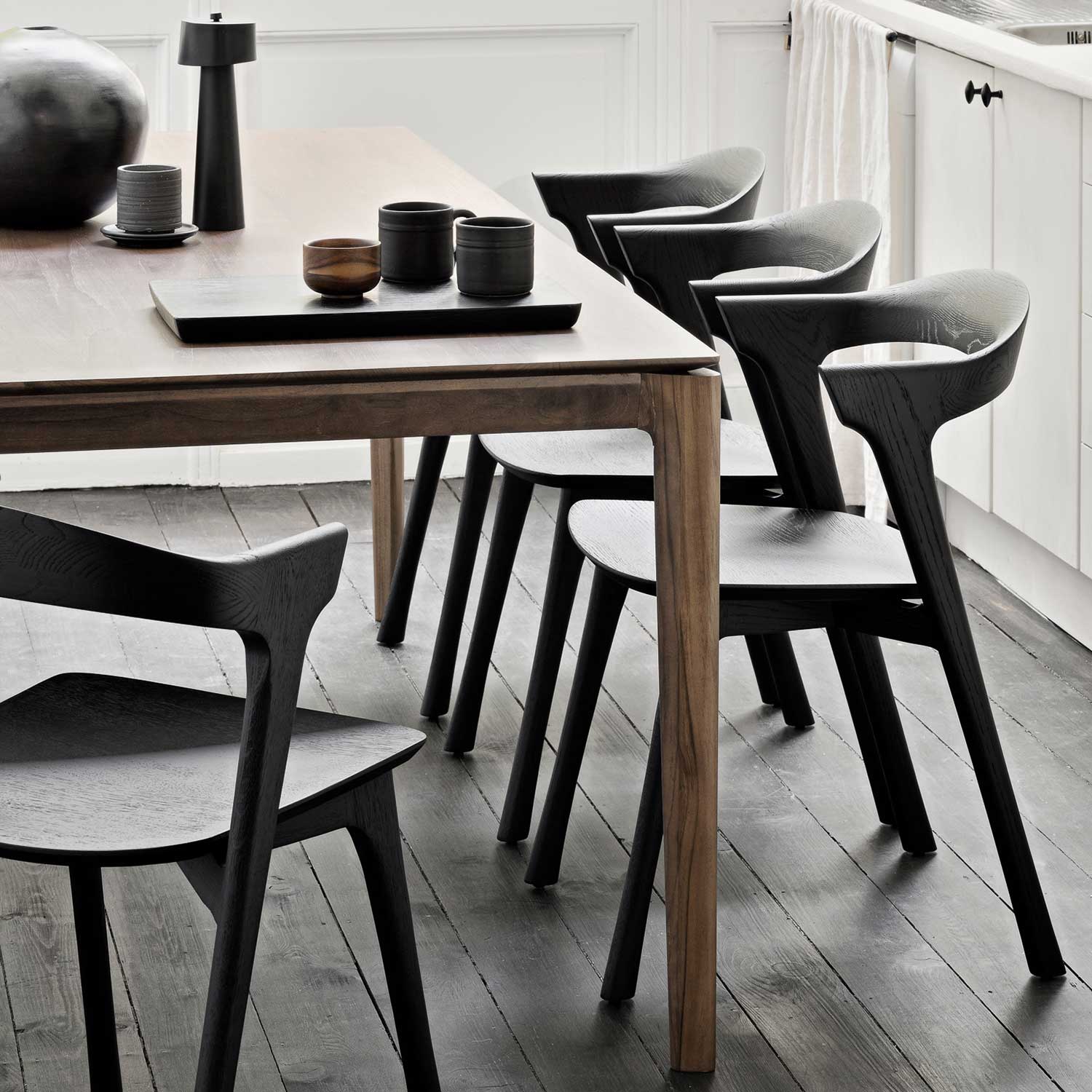 bok tisch teak braun lackiert ethnicraft 97216