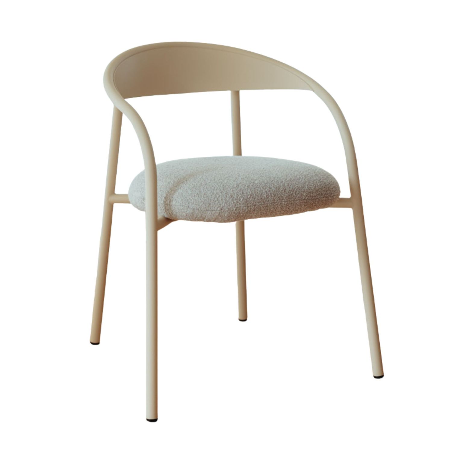 Metallbude - Linelle Stuhl cashew / Stoff greige