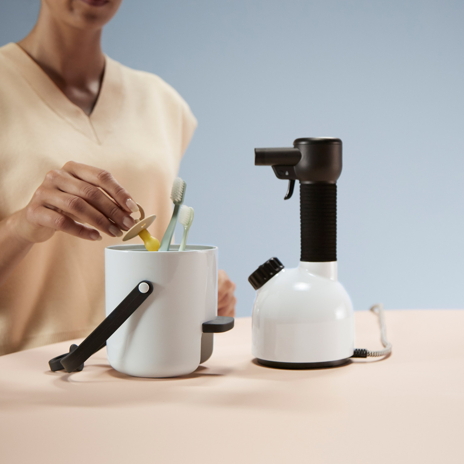 laurastar iggi steamer dampf sterilisierungs set the box gefuellt 99293