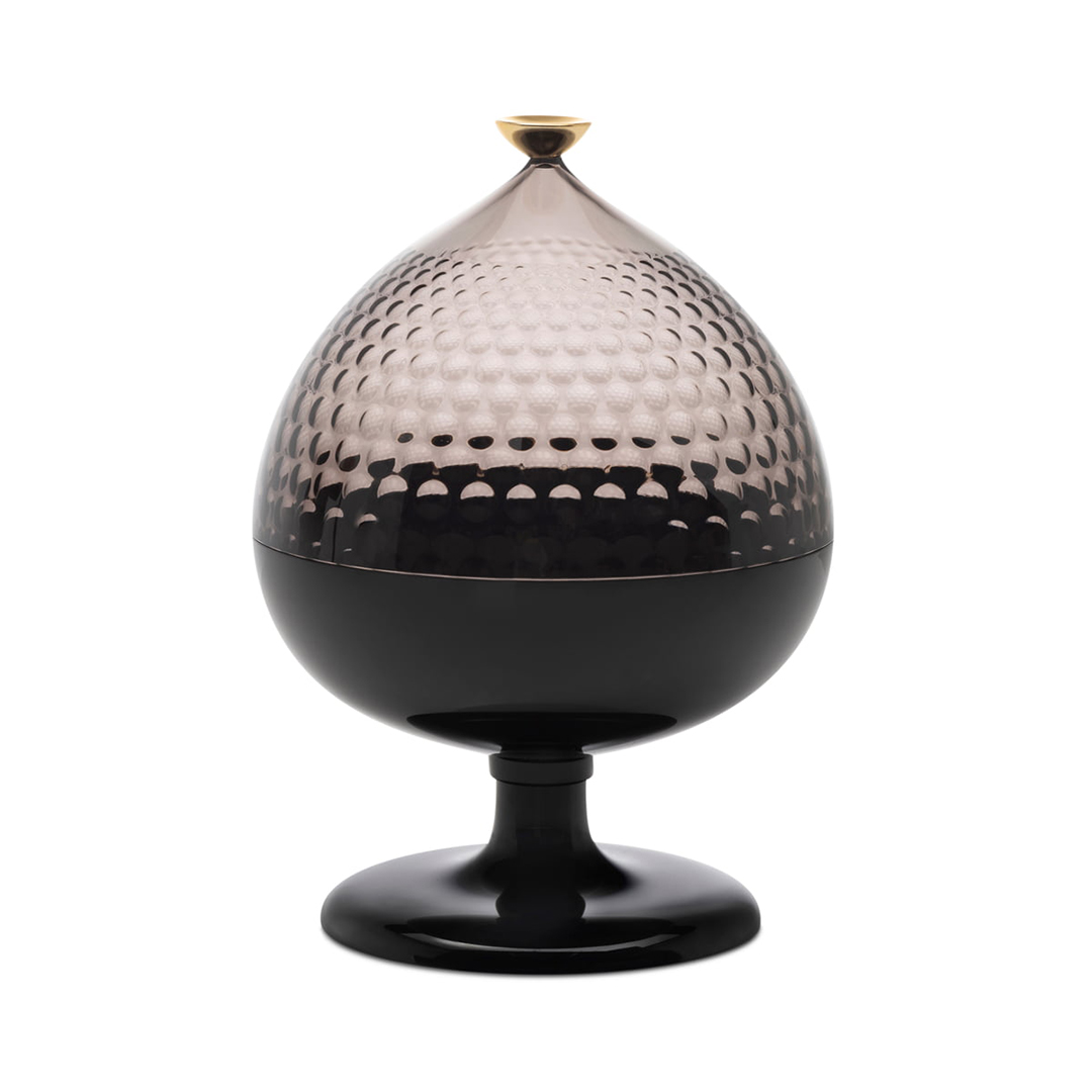 kartell pumo aufbewahrungsglas schale fume schwarz 74420