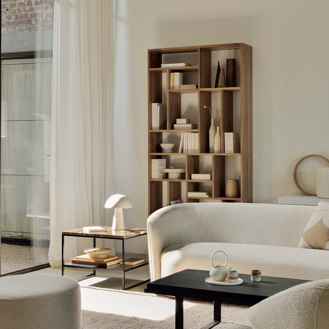 ethnicraft m regal hoch teak 14201 ambiente fokus 89331