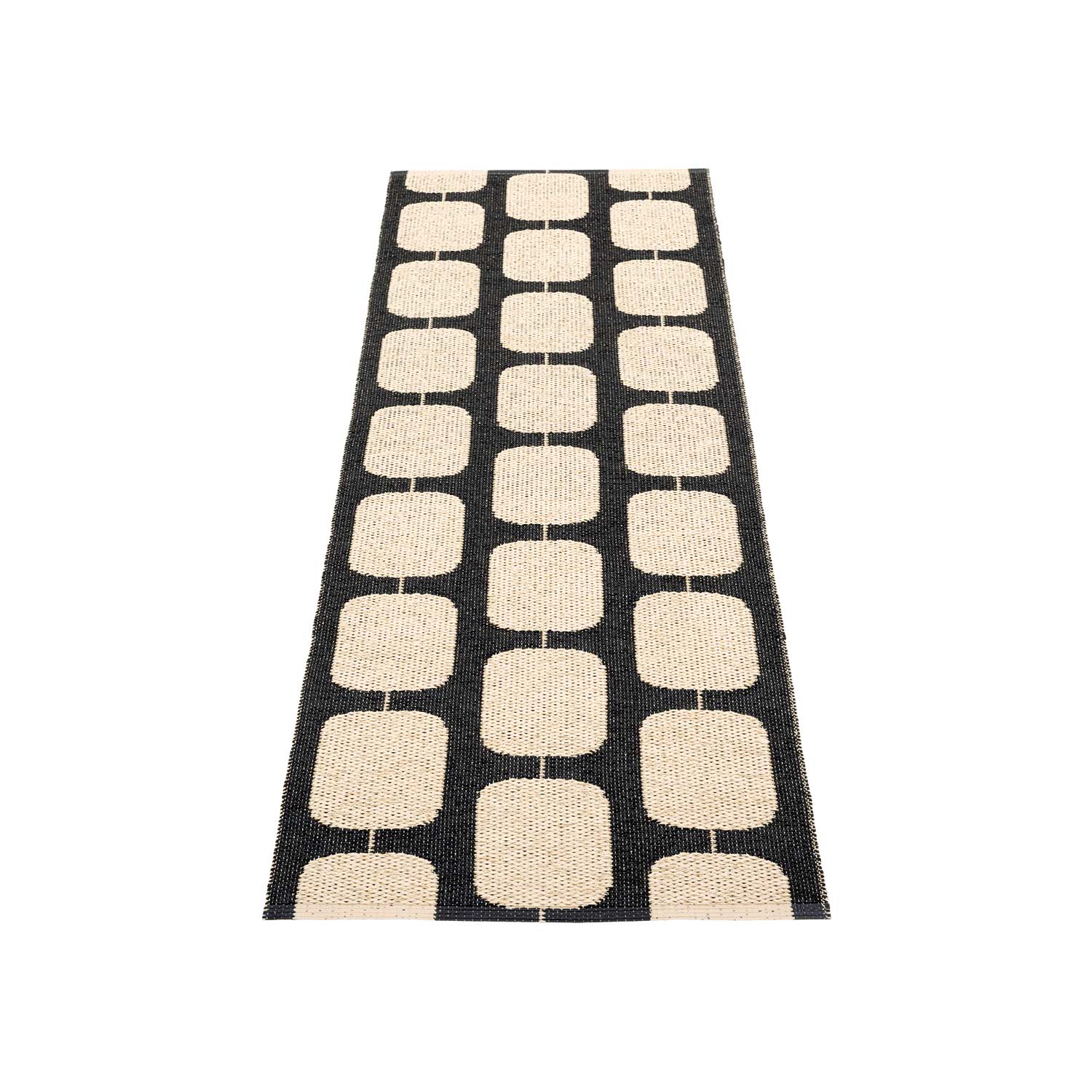 pappelina sten teppich black cream 70 200 cm 78936