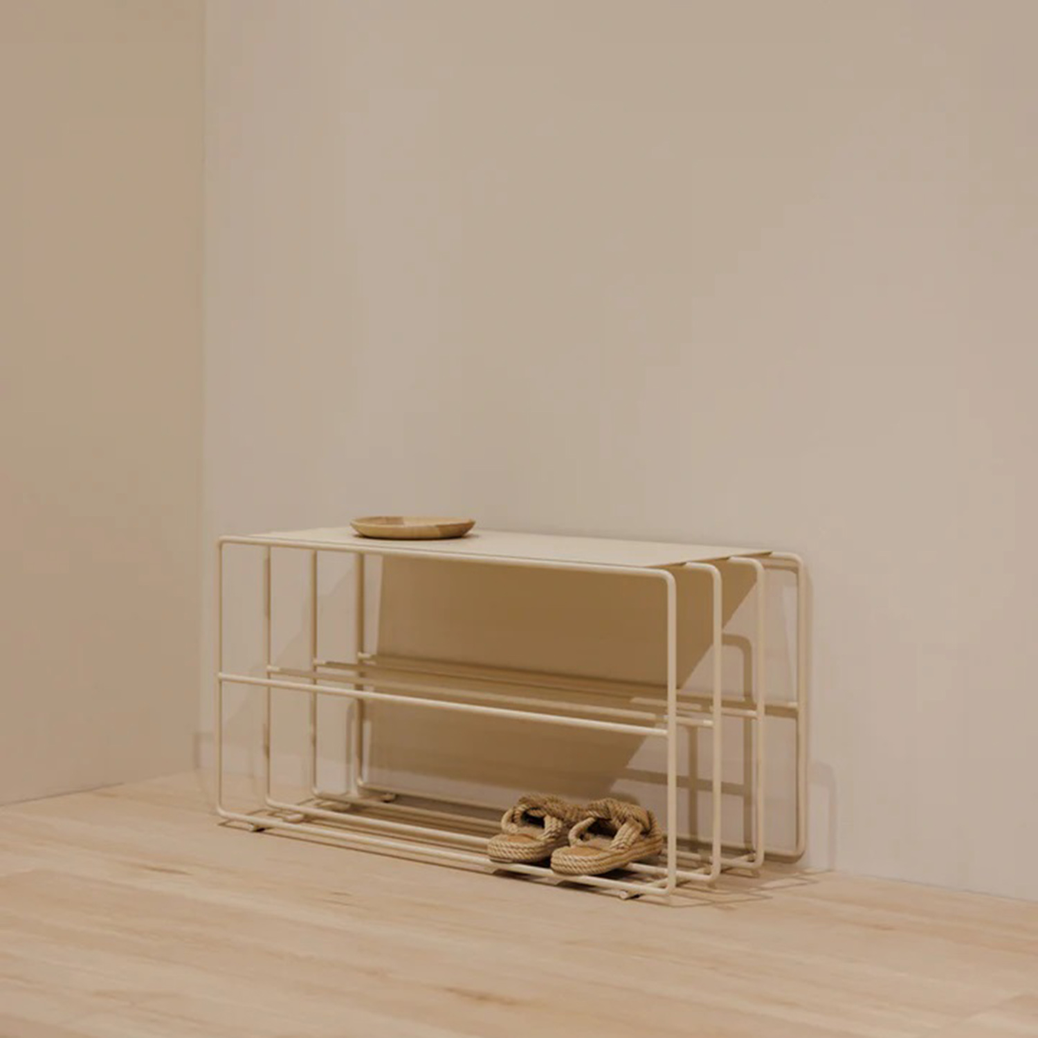 metallbude neva schuhregal cashew wand 96718