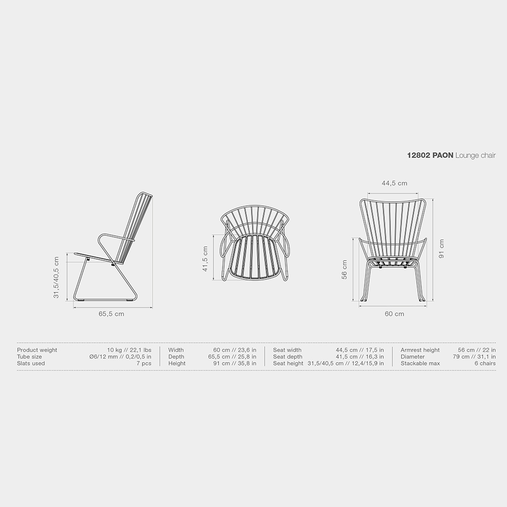 HOUE paon lounge chair white 12802 abmessungen 98998