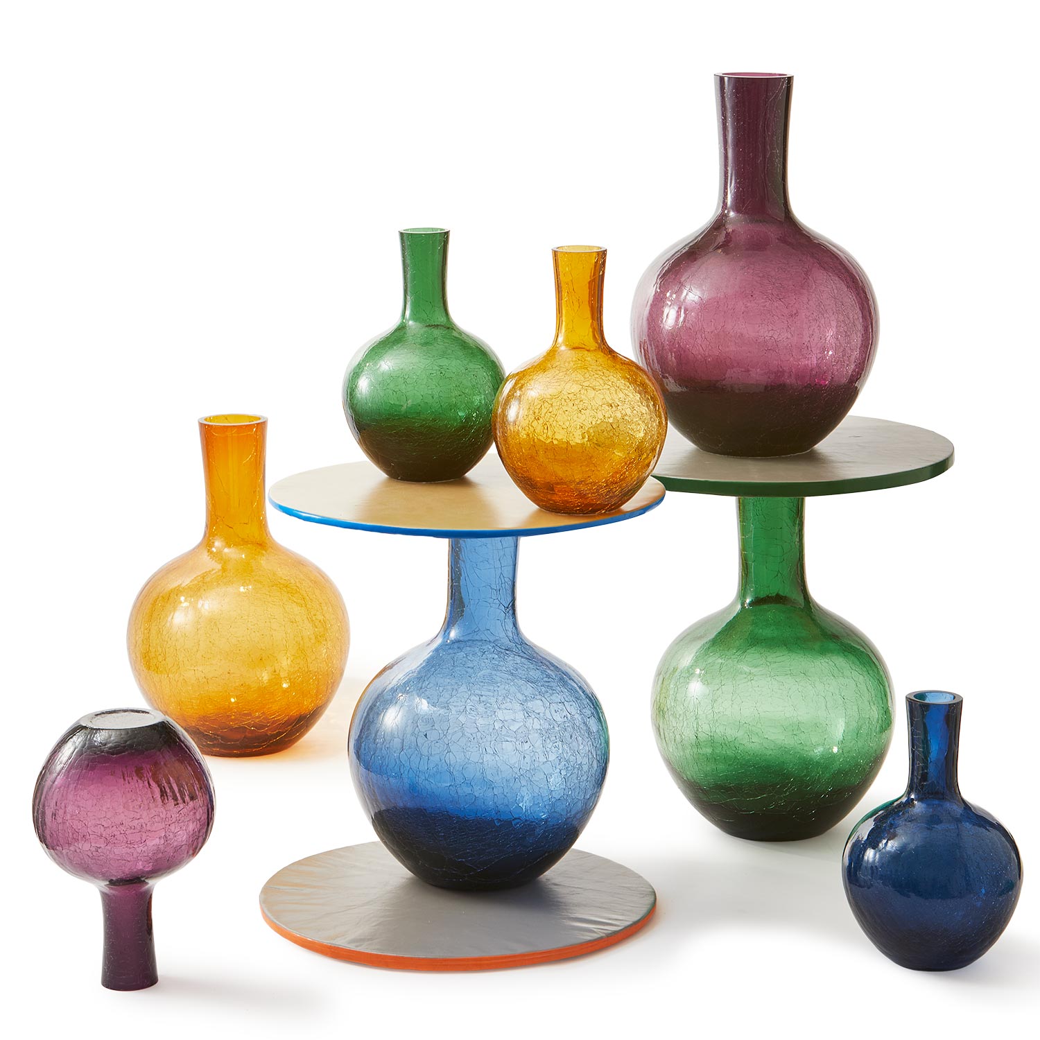 pols potten crackled glas vase 101421