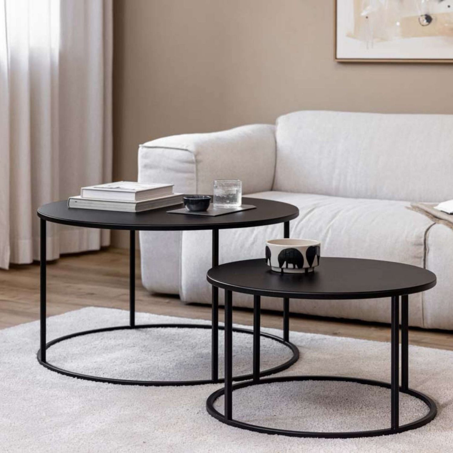 Metallbude - Vesina X Couchtisch schwarz 60 cm / 35 cm