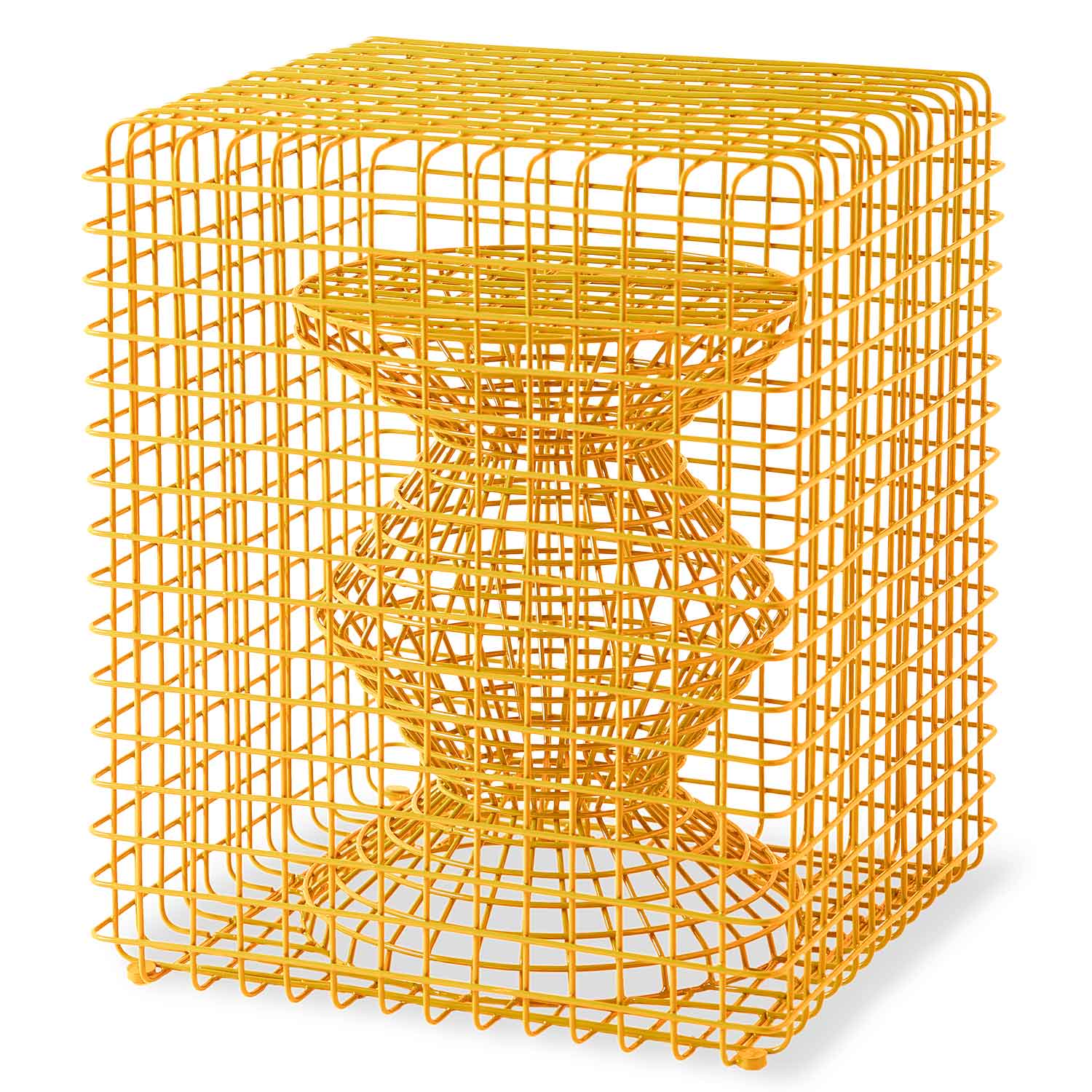 Pols Potten Zig Zag Hocker Draht Gelb 300 030 084 102172