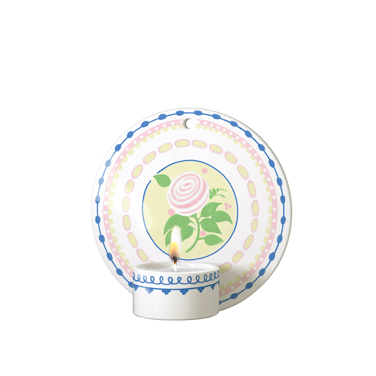 Björn Wiinblad - Dora Teelichthalter ⌀13 cm blauer harlekin