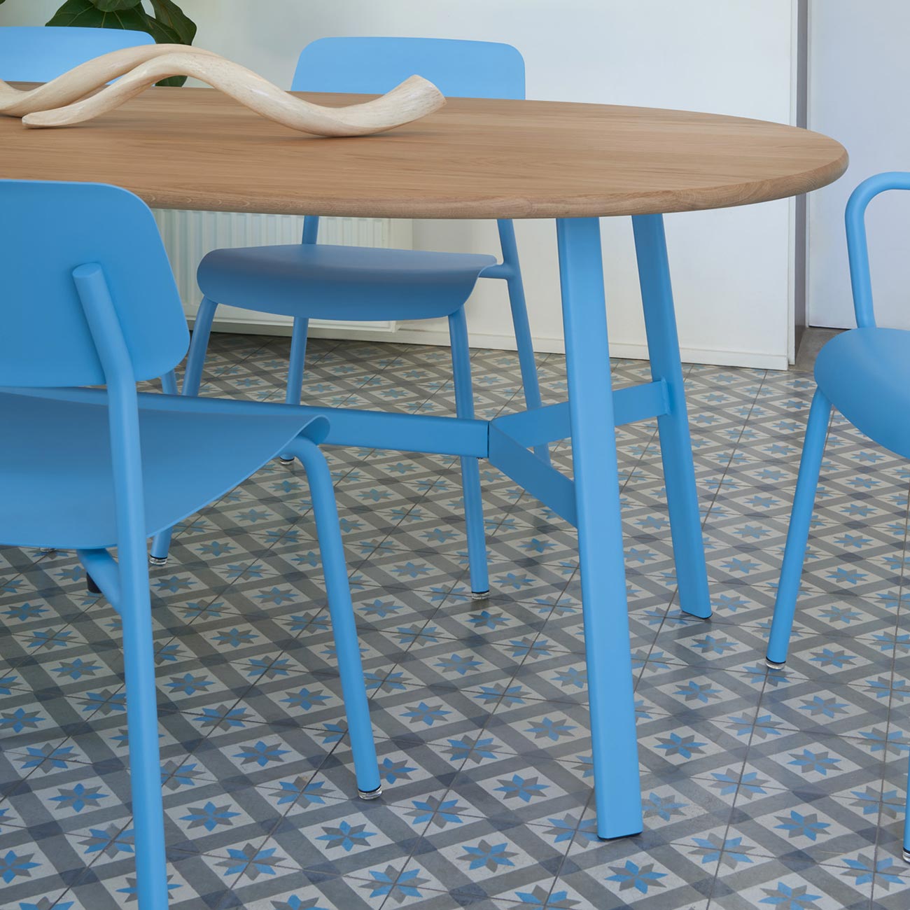 Fermob - So'O Ovaler Tisch Eiche 220x95 cm anthrazit